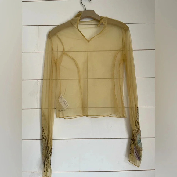 NWOT Free People Bali Posie Mesh Bead Embellished
Cami Top - Picture 11 of 13